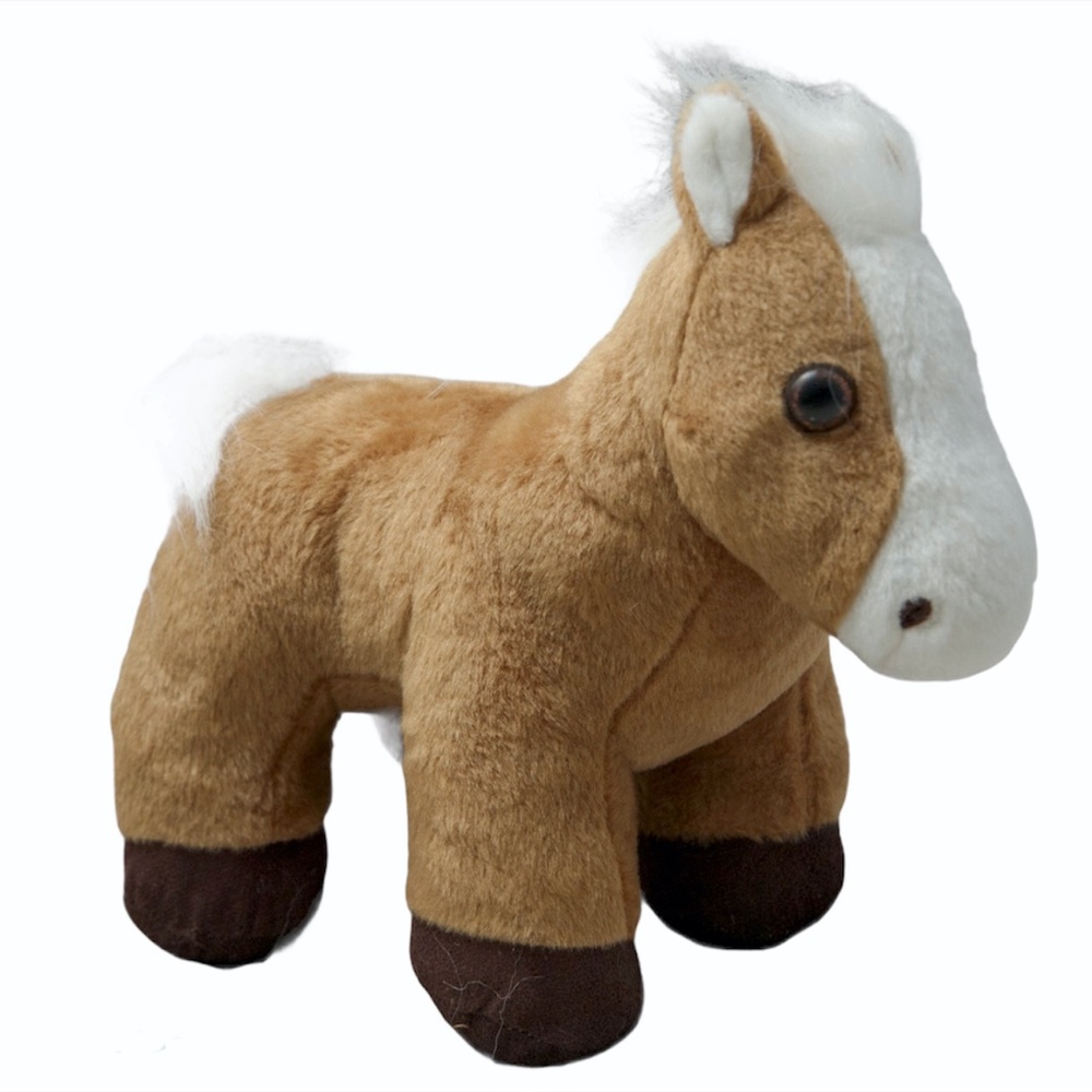 First & Main Pony Horse Light Brown Country Plush Toy Equestrian Animal 10"